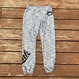 PINK grey heather sweatpants